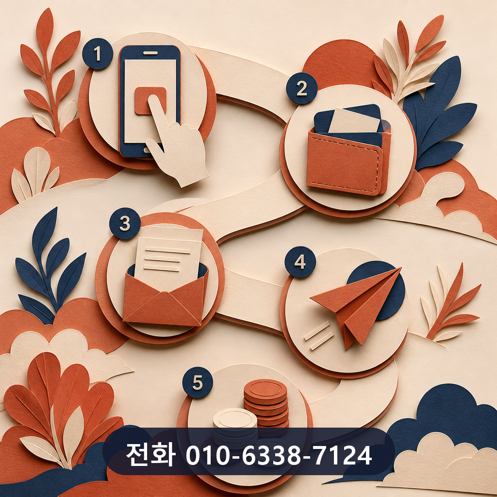롯데카드 한도 현금화 진행 절차 이미지